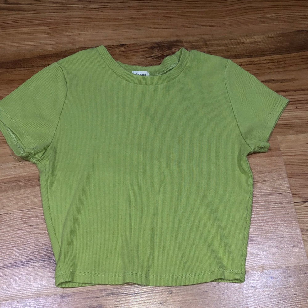 Green, garage shirt